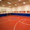 Rubber flooring basketball field